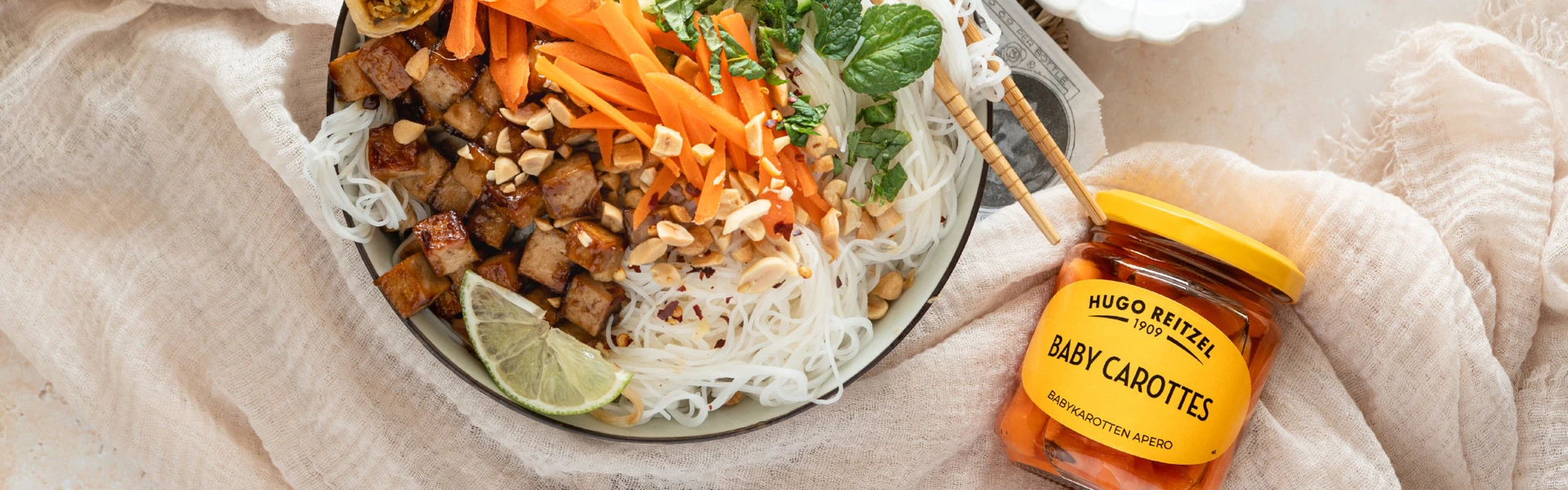Bo Bun aux baby carottes Hugo Reitzel et tofu